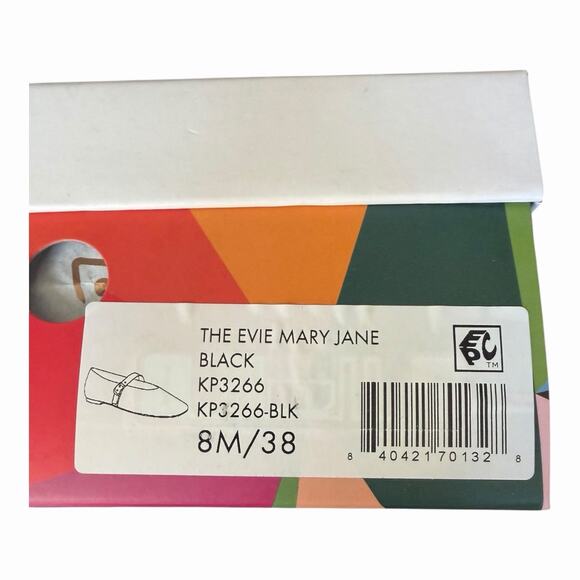 Katy Perry Evie Mary Jane Flats Black Patent Embossed Leaf Buckle Shoes 8 NIB - Picture 12 of 12